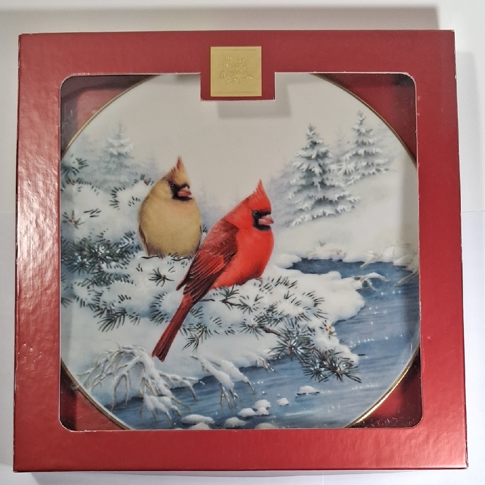 Vintage Lenox "Cardinals In Winter" Collector Plate